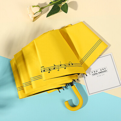 Μόδα γλυκές ομπρέλες βροχής για γυναίκες κορίτσια 3 πτυσσόμενα αντηλιακά αντηλιακά φορητά αντηλιακά γυναικεία ομπρέλα με μαύρη επίστρωση