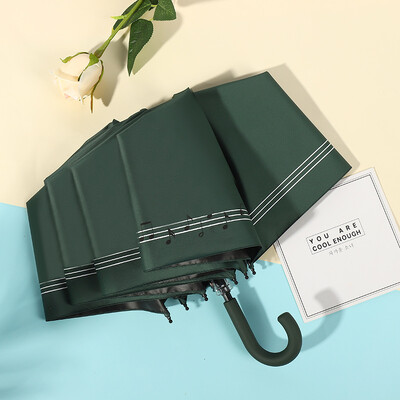 Μόδα γλυκές ομπρέλες βροχής για γυναίκες κορίτσια 3 πτυσσόμενα αντηλιακά αντηλιακά φορητά αντηλιακά γυναικεία ομπρέλα με μαύρη επίστρωση