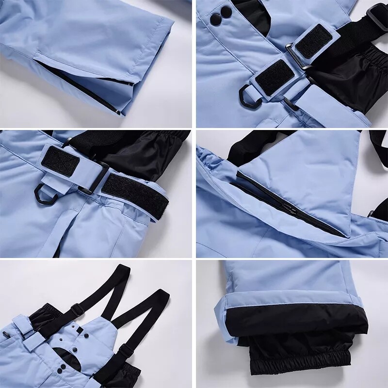 Moterų lauko kempingas Žygių sportas Aukštos kokybės slidinėjimo kelnės Vėjo nepraleidžiančios vandeniui šiltos sniego kelnės Žiemos slidinėjimo snieglenčių kelnės
