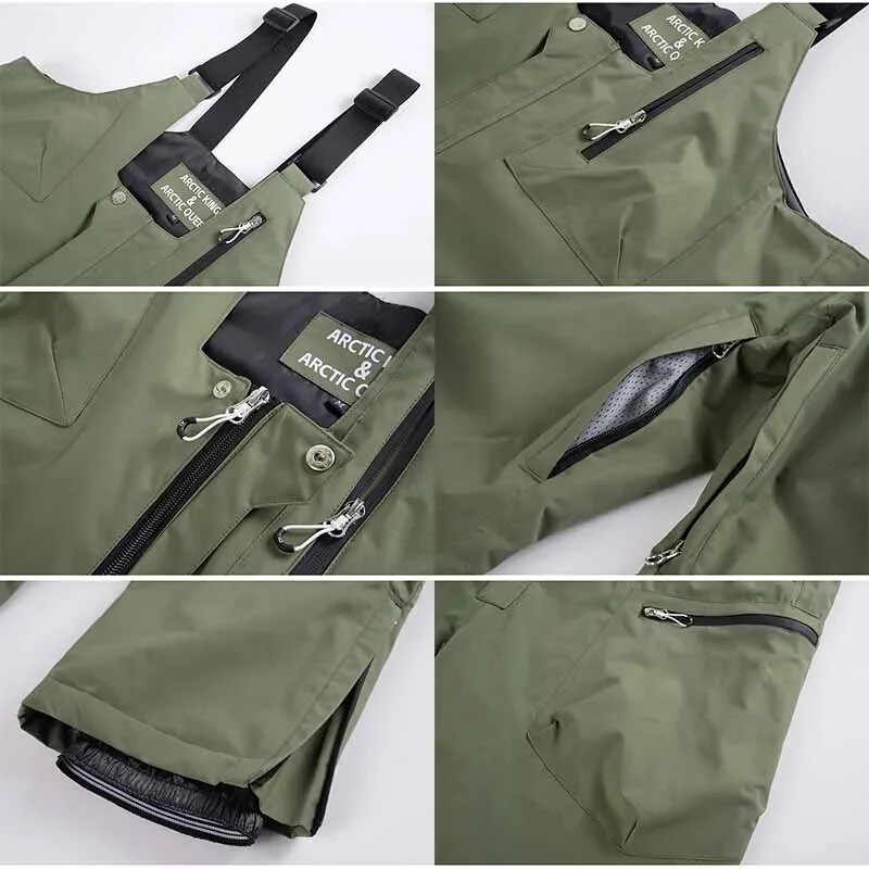 Moteriškos sniego kelnės Žiemos šiltos slidinėjimo kelnės Lauko Vyriški kombinezonai Nauji dirželiai slidinėjimo kelnės Neperšlampami vandeniui atsparūs snieglenčių kombinezonai