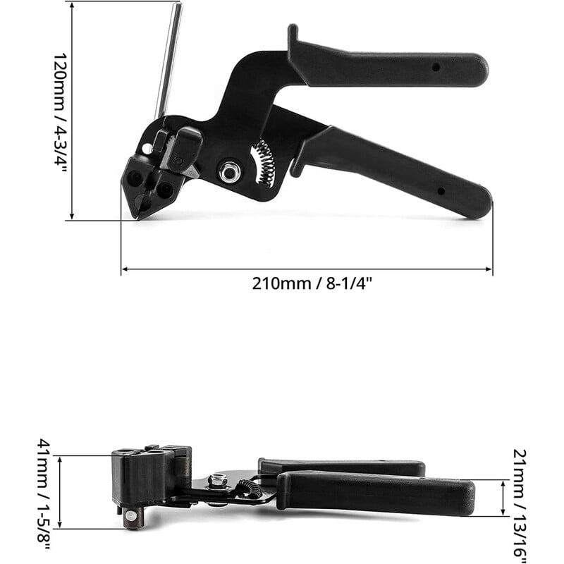 Kabelių surišimo pistoletas, nerūdijančio plieno užtrauktuko raištelio tvirtinimo įrankis, kabelio raištelio tvirtinimas ir iškirpimas nailoninėms plastikinėms plieninėms kabelių raištėms