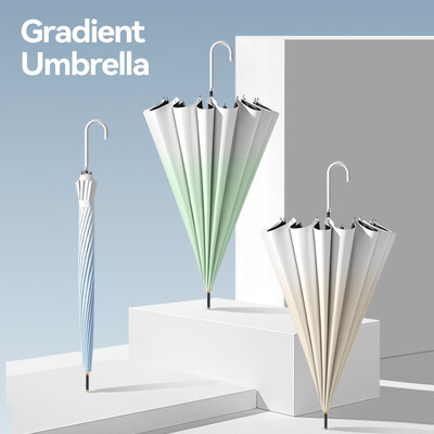 Gradient Sun Umbrella Woman 16K, Μεγάλη ομπρέλα γκολφ μακριά αντιανεμική ισχυρή, αδιάβροχη μεγάλη ομπρέλα ομπρέλας Προστασία UV