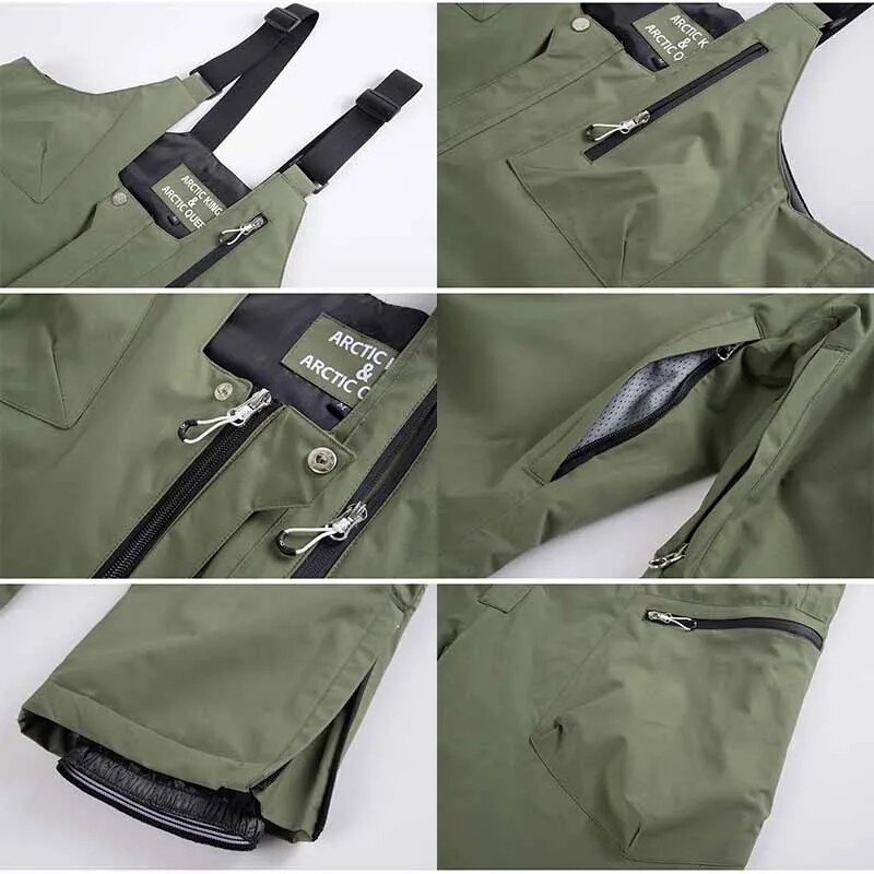 Moteriškos sniego kelnės Žiemos šiltos slidinėjimo kelnės Lauko Vyriški kombinezonai Nauji dirželiai slidinėjimo kelnės Neperšlampami vandeniui atsparūs snieglenčių kombinezonai