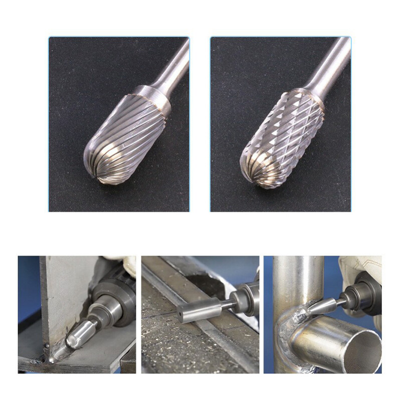 10 buc. Pilă rotativă extra-lungă 3*6*100mm Slefuit râșniță Scule abrazive Biți din aliaj de bavură din carbură pentru metal Wook