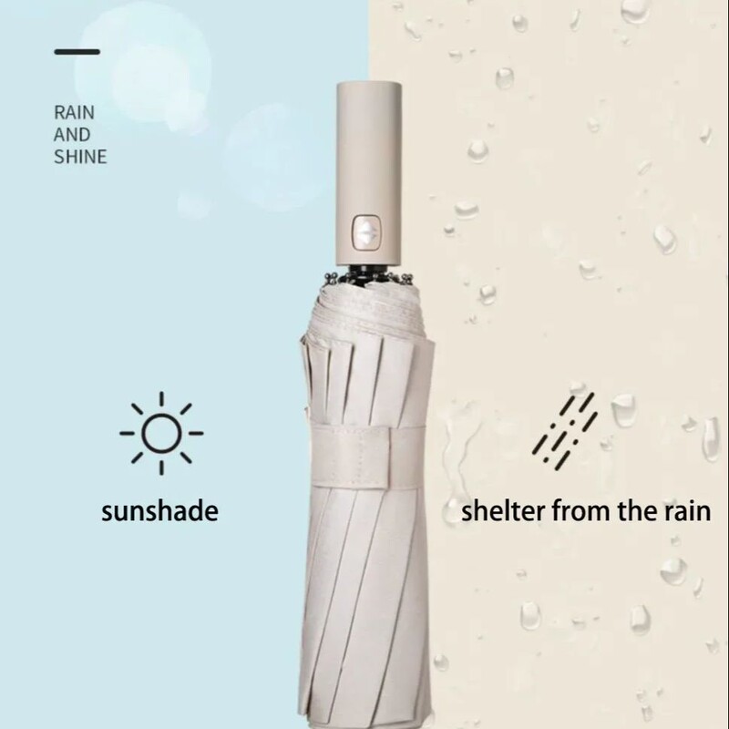 Liels lietussargs, īpaši izturīgs lietussargs lietussargi, UV lietussargi, automātiski pārnēsājami salokāmi sieviešu vīriešu, 3 ātrumu vīriešu