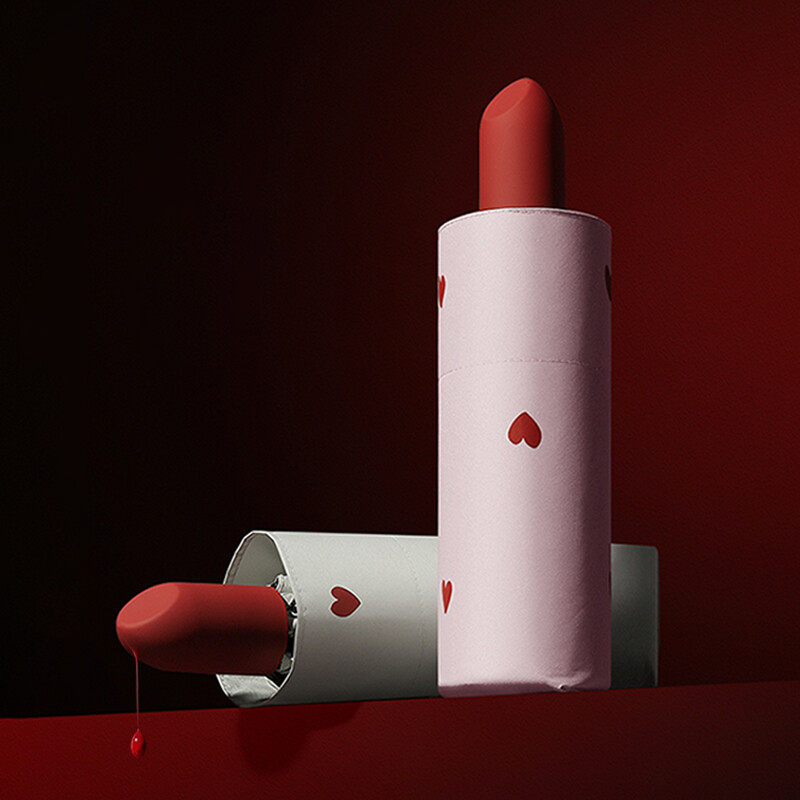 Jauks saliekams UV lietussargs sievietēm pārnēsājams saulessargs vēja necaurlaidīgs saulessargs lietussargs meitenēm radošs lūpu krāsas mini lietussargs saulei