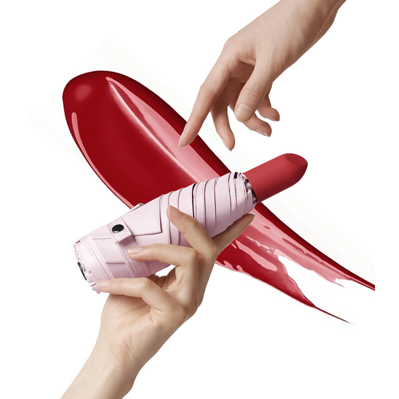 Jauks saliekams UV lietussargs sievietēm pārnēsājams saulessargs vēja necaurlaidīgs saulessargs lietussargs meitenēm radošs lūpu krāsas mini lietussargs saulei