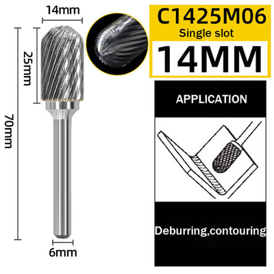 1 τμχ Περιστροφική λίμα από τσιμέντο καρβιδίου 6 χιλιοστών κυλινδρικό δρομολογητή μύτης φρέζας για ξυλουργική διάτρηση σκάλισμα μετάλλων