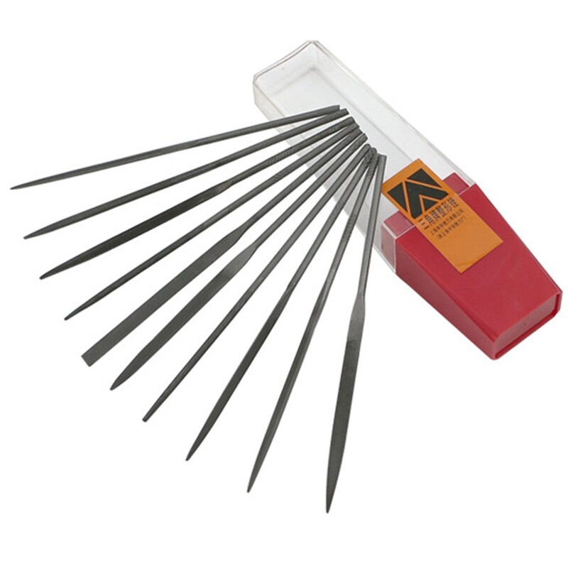 10 бр. Комплект малки иглени пили 140 мм Инструменти за бижута Изработка на мъниста Хоби Занаяти Дърворезба Ремонт Режещ инструмент