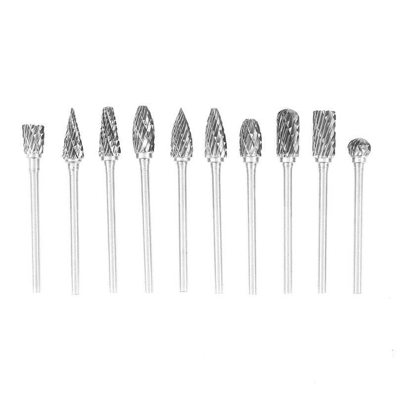 Čelični brusi od volframovog karbida Rotacijske turpije Set alata za rezbarenje 3*6 mm Burr Double Cut Rotary Burr Metal Rotary Bit