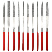 10 ks sada diamantových ihličkových pilníkov 3x140mm mini sada ihličkových pilníkov na kameň, sklo, kov, rezbárstvo, remeselné ručné náradie, sada ihličkových pilníkov