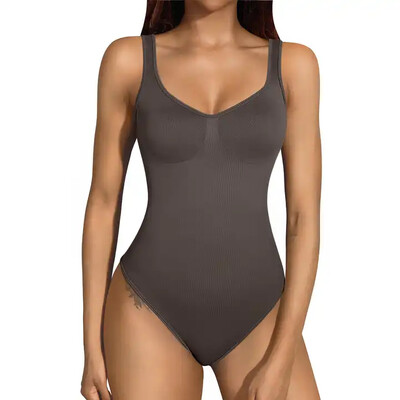 Stils, seksīgs, neformāls sieviešu kombinezons, pārsējs bez aizmugures bezšuvju karstā pavasara brīvdienu sieviešu bodijs