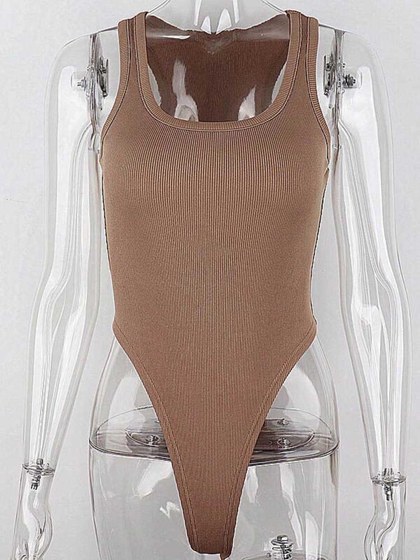 Bezrukávový pletený bodysuit Horúce leto Sexy Bodycon Off Rameno Halter Tops Casual Street Bodice pre ženy ClubWear