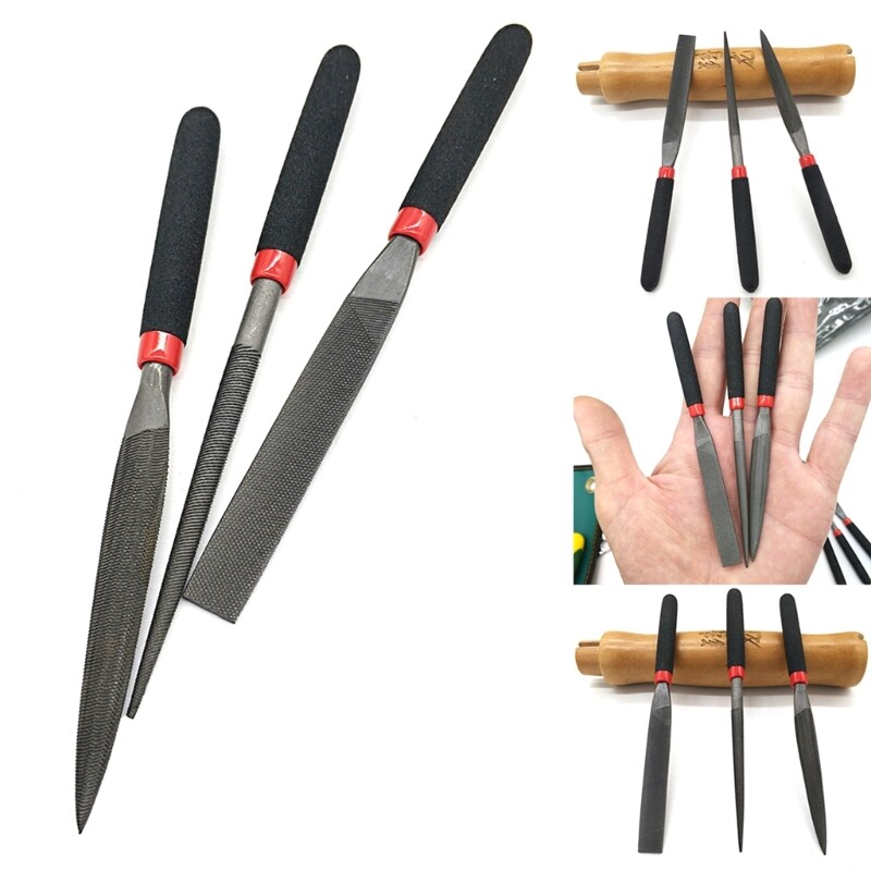 94PD Set de pile mici 3 buc pentru oțel, sticlă, piatră, metal, lemn, plat, rotund