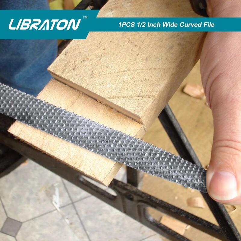 LIBRATON Set de 3 bucăți de pile din lemn cu 28 de bucăți de șmirghel Râpă de lemn pentru prelucrarea lemnului Pile de prelucrare a lemnului Raspilă rotundă semi-rotunda