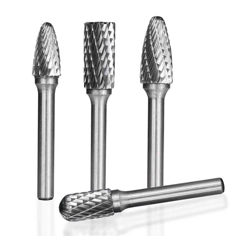 HAMPTON 6mm-12mm keményfém sorja fúrófejek CNC gravírozáshoz 6mm forgóvágó forgóreszelő fém kéziszerszámhoz 8 db/készlet