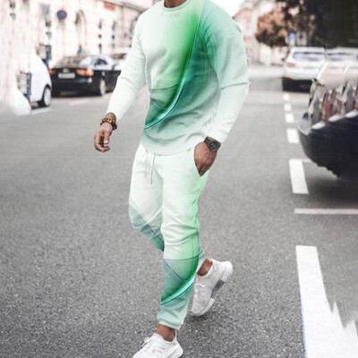 Rudens vīriešu T-kreklu komplekts ar garām piedurknēm