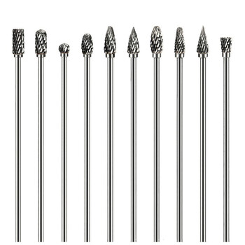 1 τεμ. 6mm Head Tungsten Carbide Burr - 4” (100mm) Long Double Cut File Carbide Burr 1/8\'\' 3mm Στέλεχος