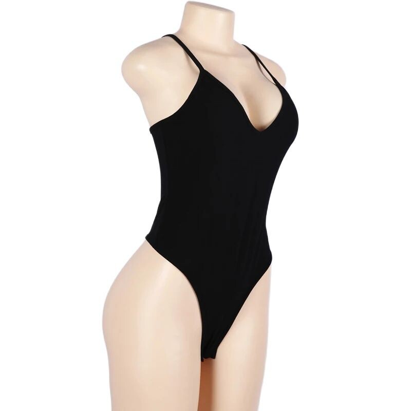 Γυναικεία σπαγγέτι λουράκι V-λαιμόκοψη Αμάνικο κορμάκι Bodycon Γυναικεία ρούχα Εξώπλατα κανονικά μπλουζάκια Μόδα φόρμες έξω από τους ώμους