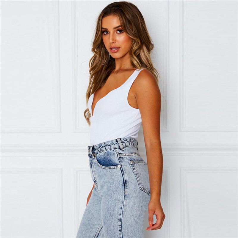 Y2K ulična odjeća, proljeće/ljeto, seksi duboki V bodi bez rukava, modni jednobojni uski kombinezon s otvorenim leđima, ženski gotički kombinezon