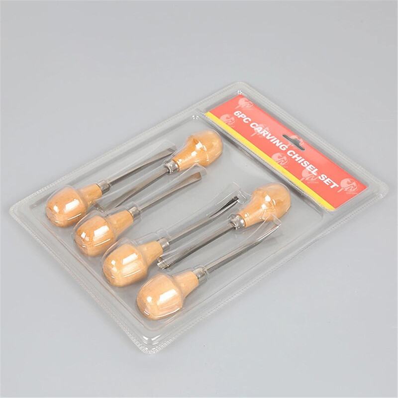 6Pcs 130 mm dlijeto za rezbarenje drva Ručni nož Alati za rezbarenje drva Profesionalni komplet dlijeta za obradu drveta Rezni alati