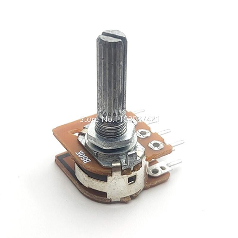 2 TK WH-148 helitugevuse potentsiomeetri lüliti, kahe 8-kontaktilise sammuga B50K B100K 25 mm ploomivõll