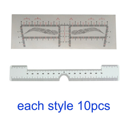 20 komada jednokratne naljepnice za ravnalo za obrve Microblading šablona za obrve Alati za mjerenje obrva Pribor za trajnu šminku PMU pribor