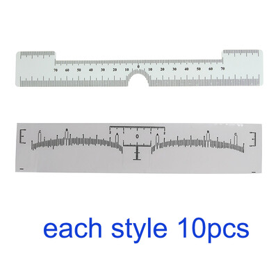 20 komada jednokratne naljepnice za ravnalo za obrve Microblading šablona za obrve Alati za mjerenje obrva Pribor za trajnu šminku PMU pribor