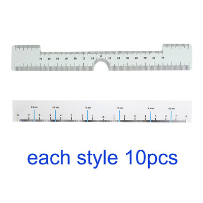 20 komada jednokratne naljepnice za ravnalo za obrve Microblading šablona za obrve Alati za mjerenje obrva Pribor za trajnu šminku PMU pribor