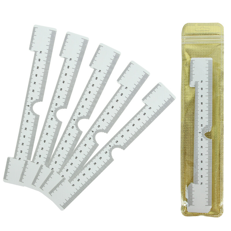 20 komada jednokratne naljepnice za ravnalo za obrve Microblading šablona za obrve Alati za mjerenje obrva Pribor za trajnu šminku PMU pribor