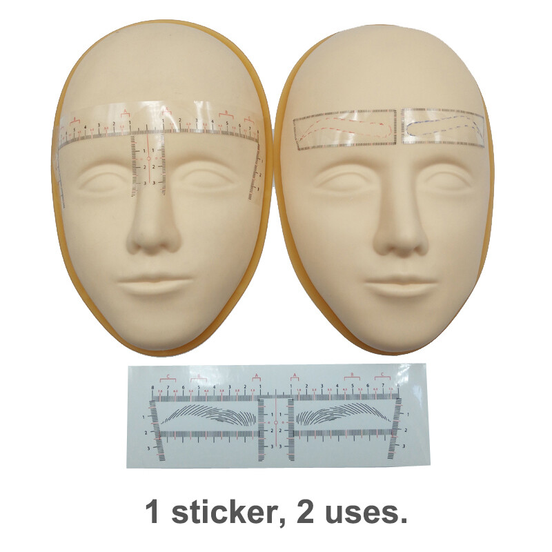 20 komada jednokratne naljepnice za ravnalo za obrve Microblading šablona za obrve Alati za mjerenje obrva Pribor za trajnu šminku PMU pribor