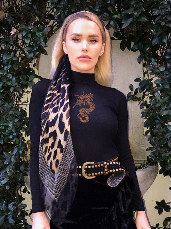 Moteriški seksualūs, liesi kombinezonai Prašmatnus Grunge spalvos ilgomis rankovėmis Bodycon Tops Y2k Gothic Dragon Printed Streetwear kombinezonas Moteriški drabužiai