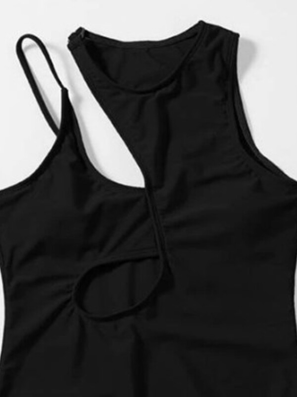 2024, europska i američka vanjska trgovina, proljeće/ljeto, novi ženski jednodijelni bikini, jednobojni, seksi pikantni, uski, šuplji jednodijelni