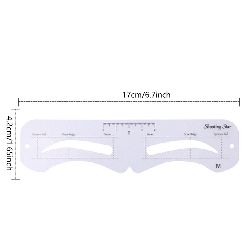 Новият фиксиран PVC шаблон за оформяне на вежди може да се използва повторно с висококачествени стикери за елегантен инструмент за гримиране на вежди 6 БР.