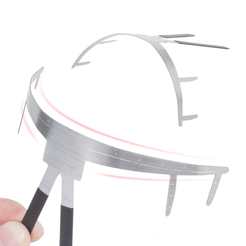 Metāla uzacu tetovējuma trafareta lineāls Microblading līdzsvara pozicionēšanas tetovējums mēra veidne Acu uzacu permanentā grima rīki