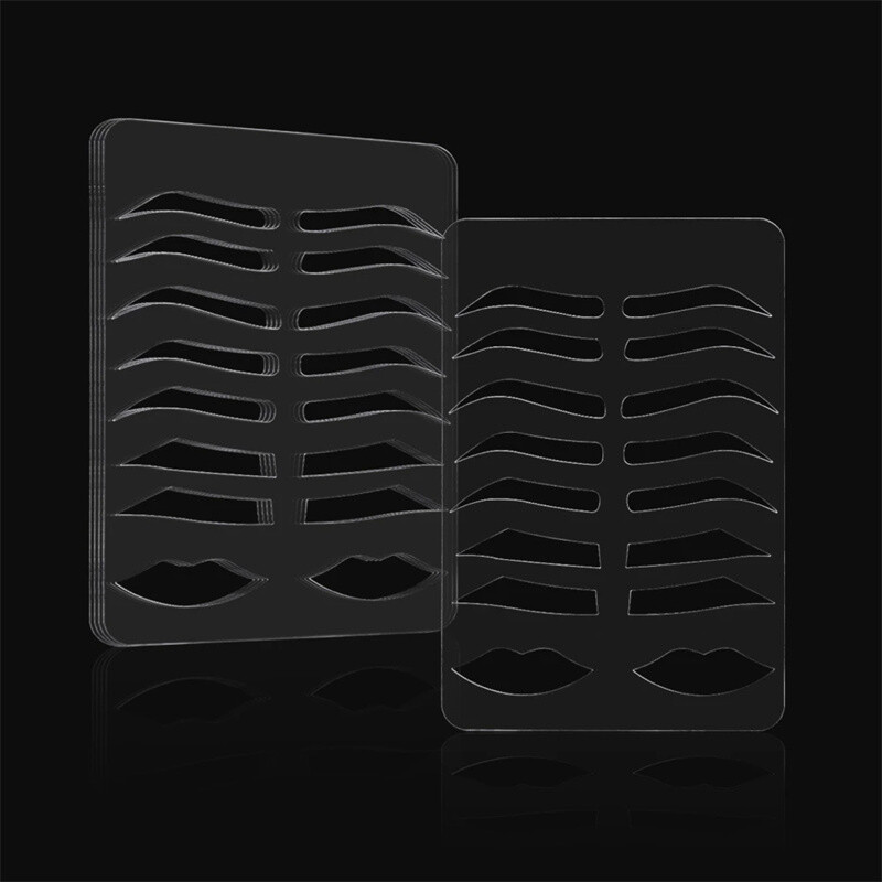 Šablone za višekratnu upotrebu Microbladinga Oblik šablona za obrve i usne Trajna šminka Pribor za obuku tetoviranja