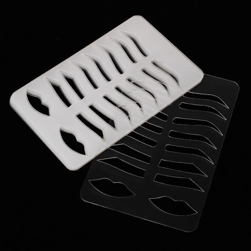 Šablone za višekratnu upotrebu Microbladinga Oblik šablona za obrve i usne Trajna šminka Pribor za obuku tetoviranja