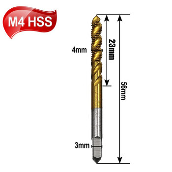 Βίδα με μετρικό βύσμα βίδας Βιδωτή βρύση HSS Βιδωτή βρύση Μετρική σπειροειδής βρύση M5 M6 M8 Εργαλεία χειρός μηχανήματος