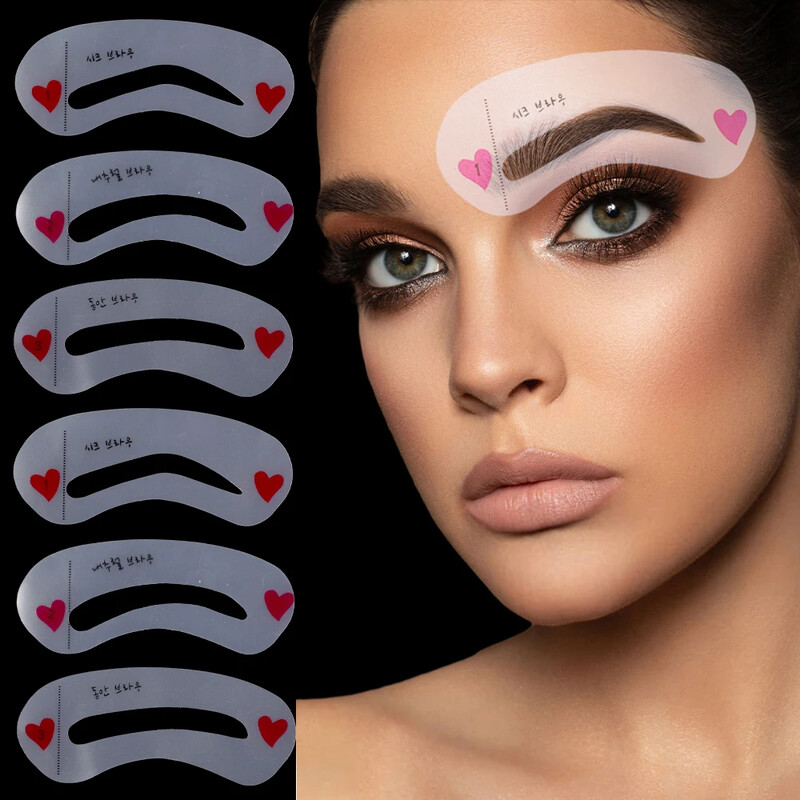 Nová sada šablón na obočie, vodeodolný profesionálny make-up pre ženy, dokonalá šablóna na obočie, opakovane použiteľné 3D šablóny na líčenie očí