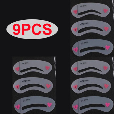 Jauns uzacu veidņu komplekts ūdensizturīgs profesionālais grims sievietēm Perfect Eye Brows Trafarets Atkārtoti lietojami 3D acu grima trafareti