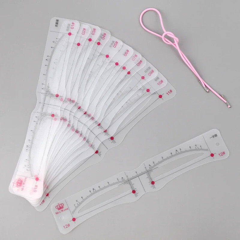 Jauns uzacu veidņu komplekts ūdensizturīgs profesionālais grims sievietēm Perfect Eye Brows Trafarets Atkārtoti lietojami 3D acu grima trafareti