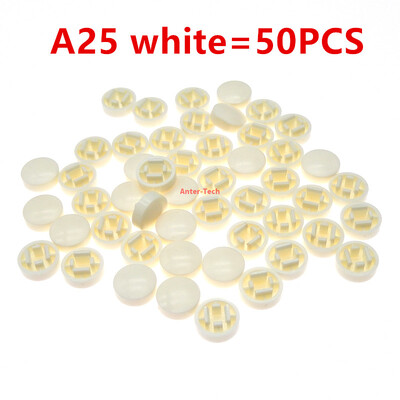 50PCS A25 Plastična kapica s tipkama Veličina kapice s tipkama za B3F-4055 12*12*7,3 mm Svjetlosni taktilni prekidač Kapica s tipkama u boji