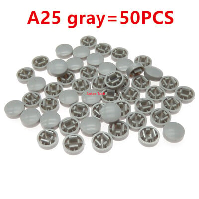 50PCS A25 Plastična kapica s tipkama Veličina kapice s tipkama za B3F-4055 12*12*7,3 mm Svjetlosni taktilni prekidač Kapica s tipkama u boji