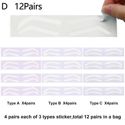 Antakių trafareto lipdukas Antakių formos juosta Microblading Pagalbinis antakių lipdukas antakių padėčiai