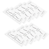 30 бр. Шаблон за вежди Линийка за микроблейдинг Шаблон за вежди за еднократна употреба Комплект за форма на стикери