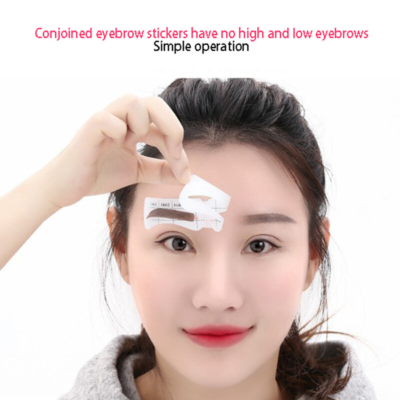 24/48/52 Poros Lazy Quick Antakių lipdukai Antakių kortelės šablonas Antakių vadovas Tatuiruotės Makiažo įrankiai Visas antakių kortelių rinkinys