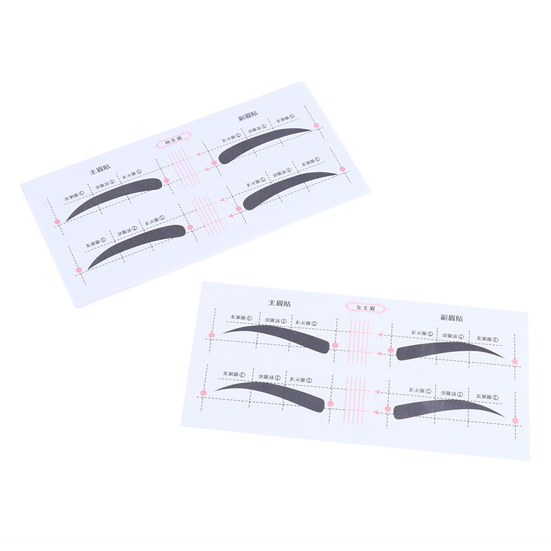 24/48/52 Poros Lazy Quick Antakių lipdukai Antakių kortelės šablonas Antakių vadovas Tatuiruotės Makiažo įrankiai Visas antakių kortelių rinkinys