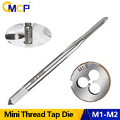 M1-M2 menetfúró szerszám mini metrikus csavarmenet menetfúró HSS acél mikrogép menetfúró kézi menetfúró szerszámok