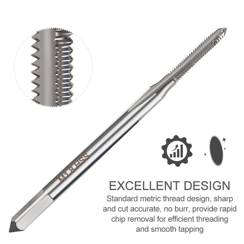 M1-M2 menetfúró szerszám mini metrikus csavarmenet menetfúró HSS acél mikrogép menetfúró kézi menetfúró szerszámok
