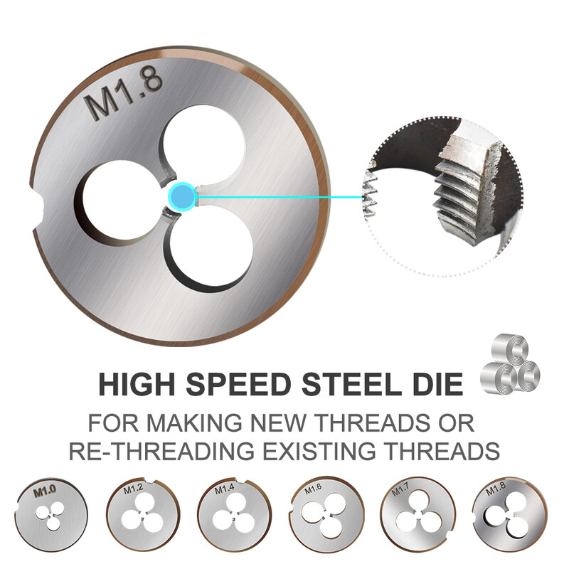 M1-M2 menetfúró szerszám mini metrikus csavarmenet menetfúró HSS acél mikrogép menetfúró kézi menetfúró szerszámok